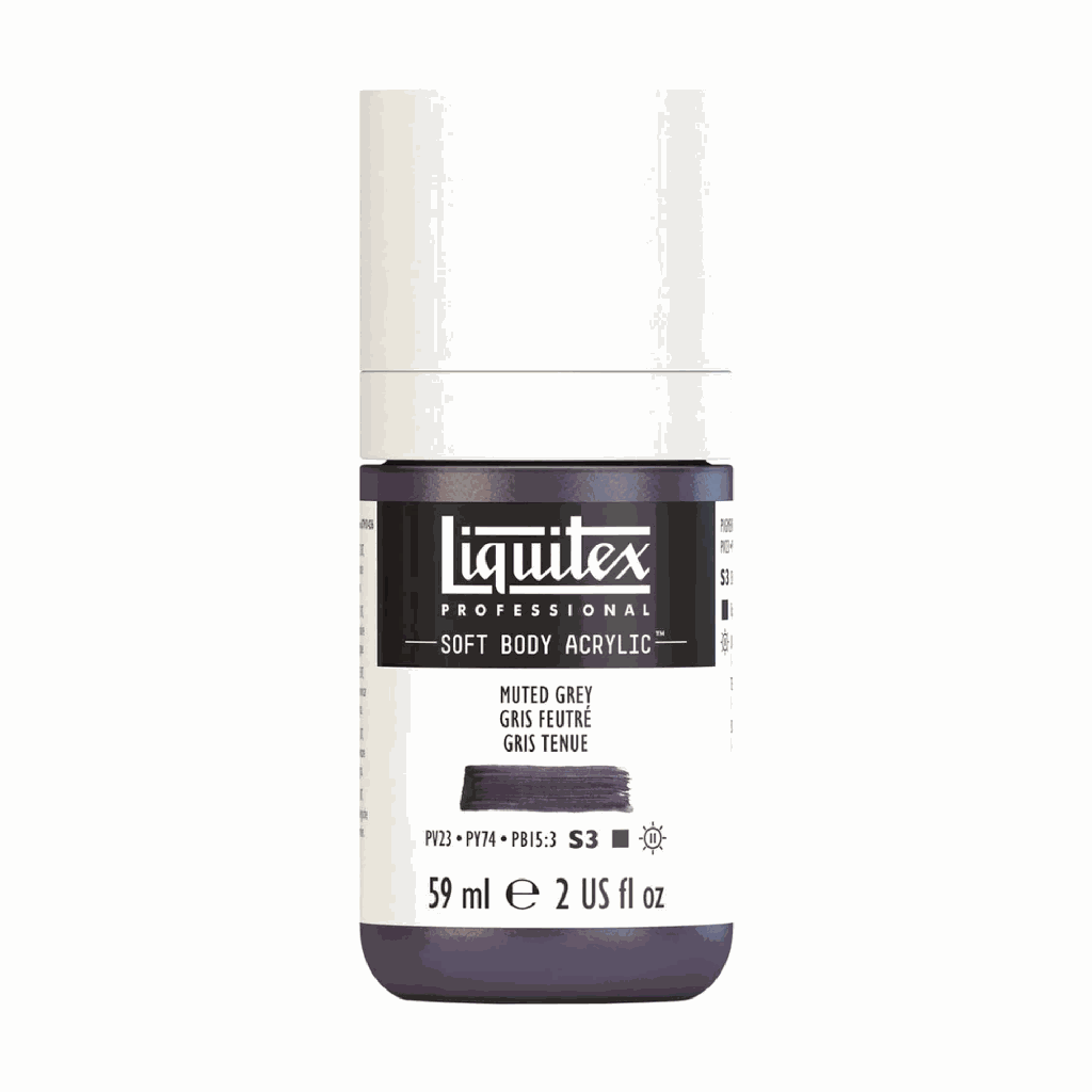 Liquitex Soft Body Acrylic 2oz. Jar Muted Grey S3 **ND**
