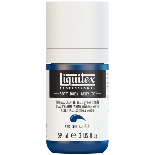 Liquitex Soft Body Acrylic 2oz. Jar Phthalocyanine Blue (Green Shade) S1 **ND**