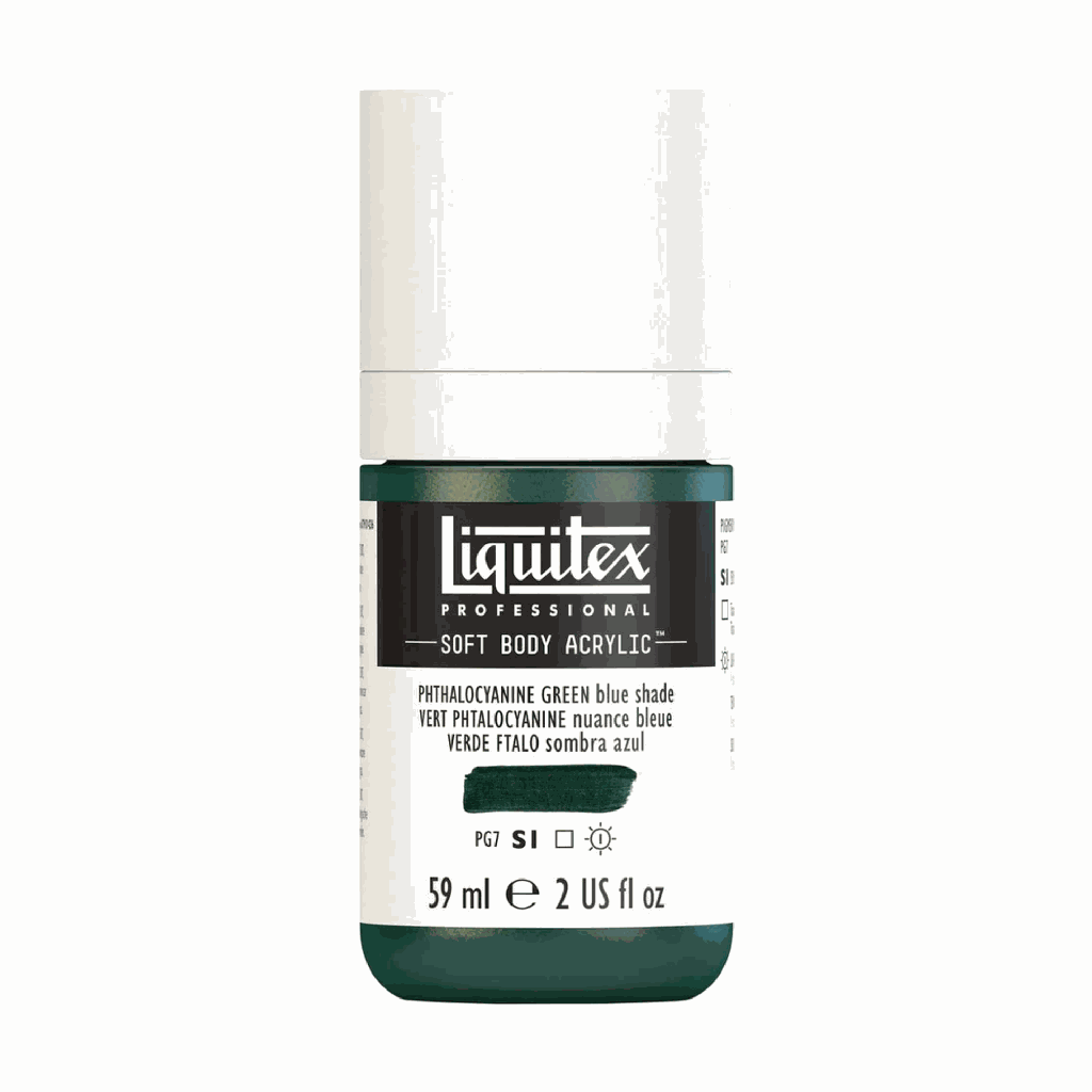 Liquitex Soft Body Acrylic 2oz. Jar Phthalocyanine Green (Blue Shade) S1 **ND**