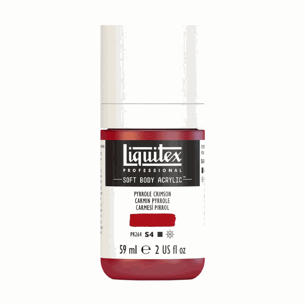 Liquitex Soft Body Acrylic 2oz. Jar Pyrrole Crimson S4 **ND**