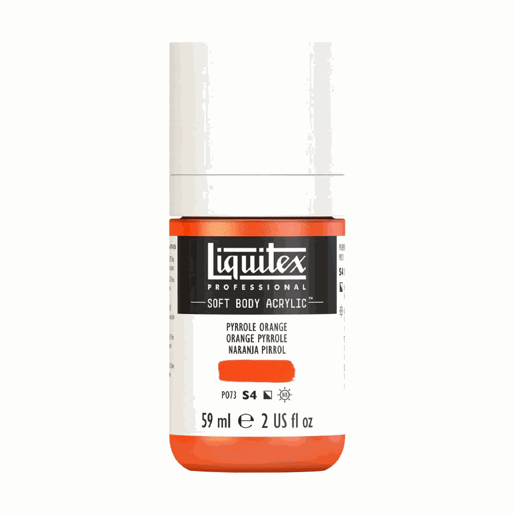 Liquitex Soft Body Acrylic 2oz. Jar Pyrrole Orange S3 **ND**