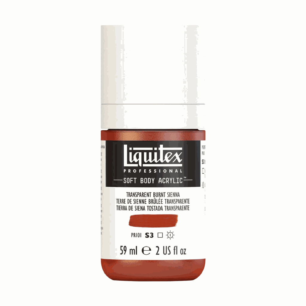Liquitex Soft Body Acrylic 2oz. Jar Transparent Burnt Sienna S3 **ND**
