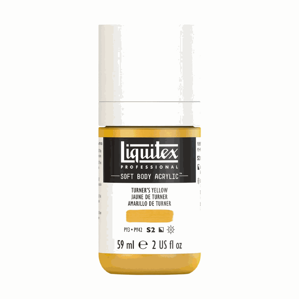 Liquitex Soft Body Acrylic 2oz. Jar Turner's Yellow S2 **ND**