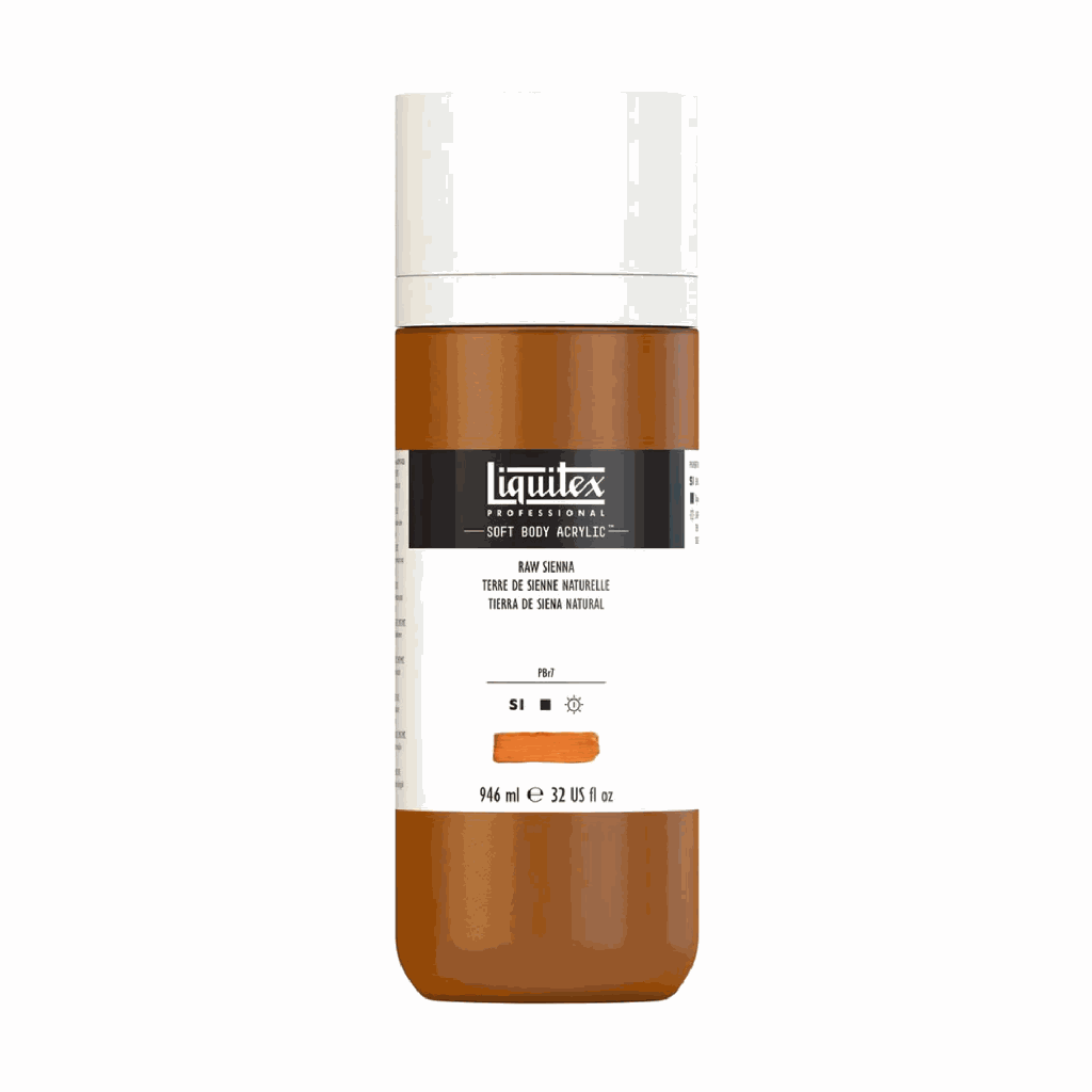 Liquitex Soft Body Acrylic 32oz. Jar Raw Sienna S1 **ND**
