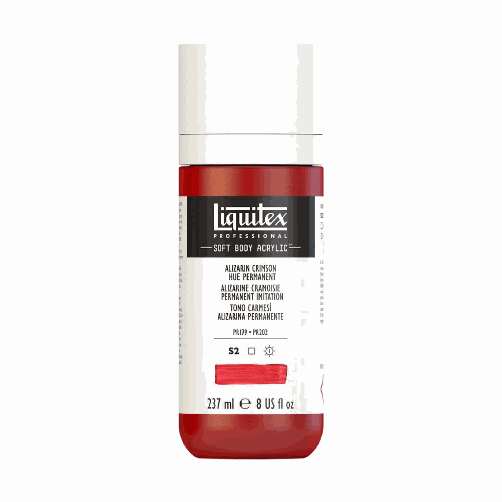 Liquitex Soft Body Acrylic 8oz. Jar Alizarin Crimson Hue Permanent S2
