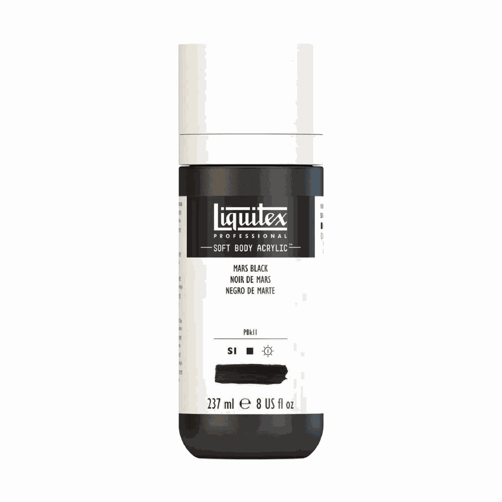 Liquitex Soft Body Acrylic 8oz. Jar Mars Black S1 **ND**
