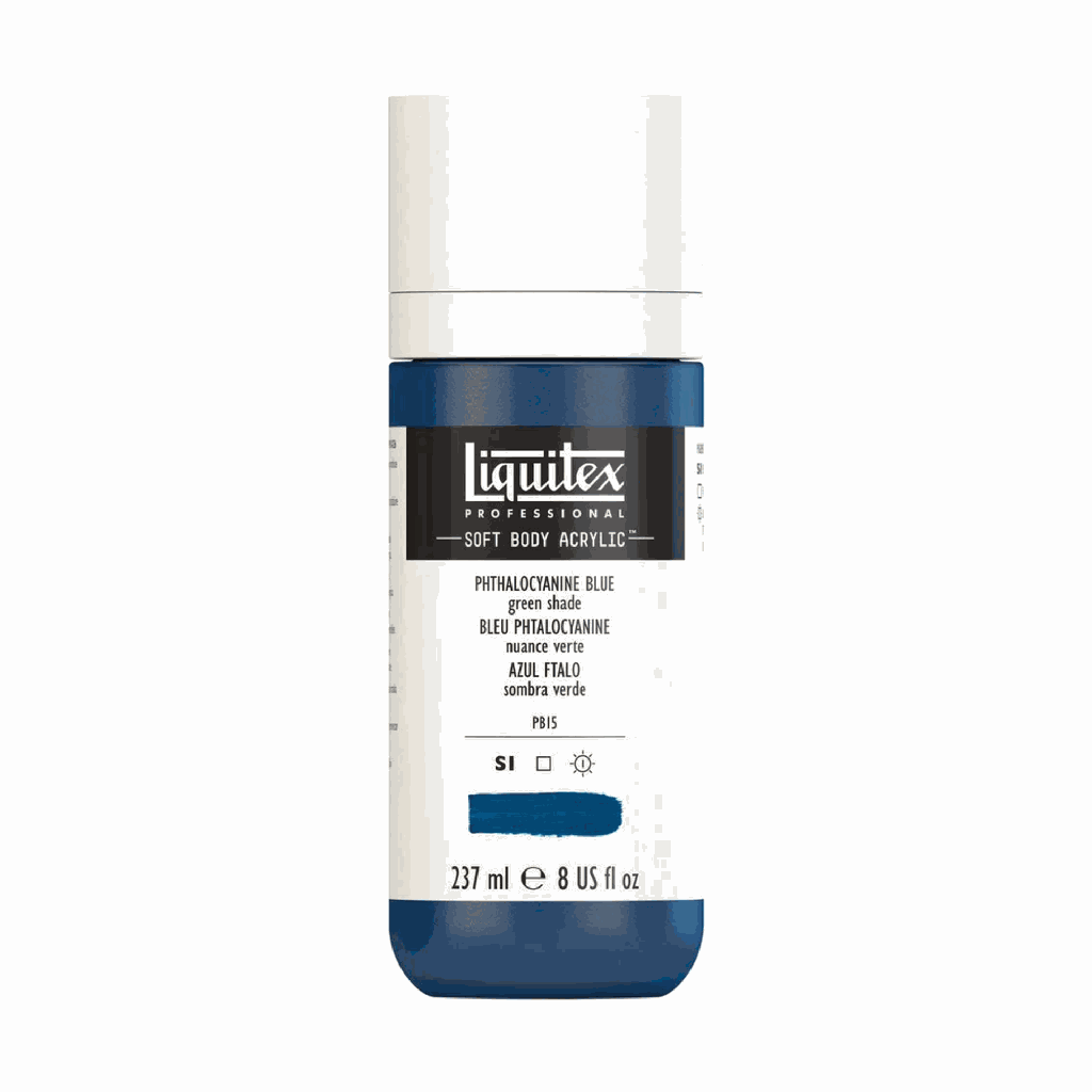 Liquitex Soft Body Acrylic 8oz. Jar Phthalocyanine Blue (Green Shade) S1 **ND**
