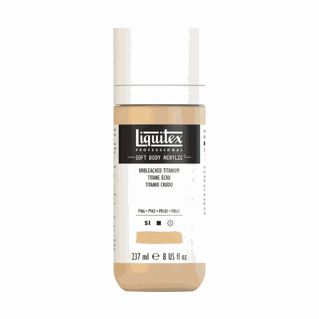 Liquitex Soft Body Acrylic 8oz. Jar Unbleached Titanium S1 **ND**