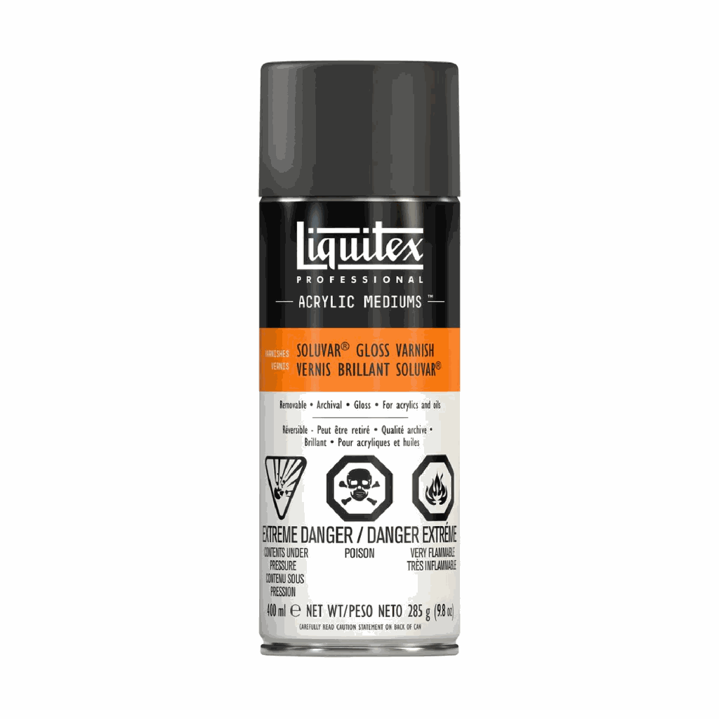 Liquitex Varnish Soluvar Gloss Spray 295g **ND**