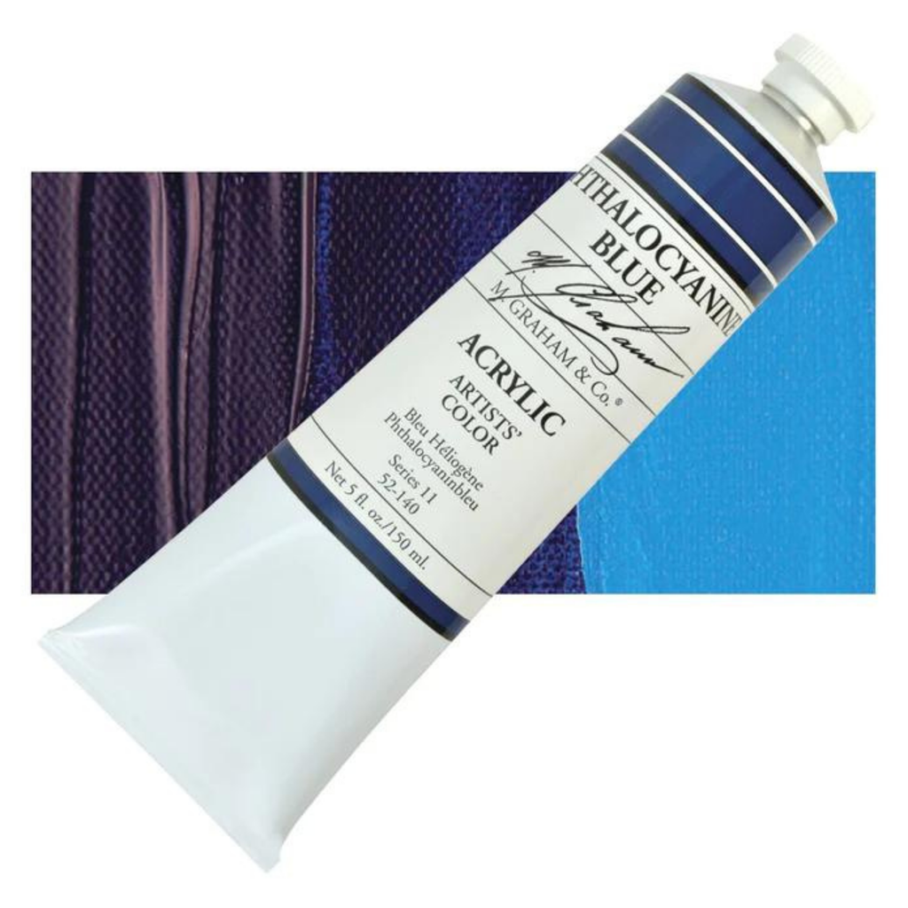 M.Graham Acrylics Phthalo Blue 5oz S11 **ND**