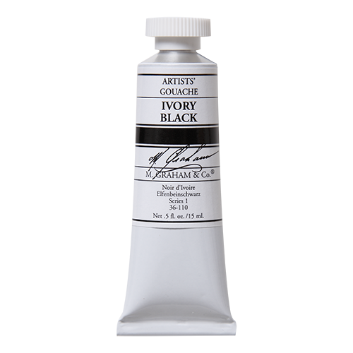 M.Graham Gouache 15ml Ivory Black S1