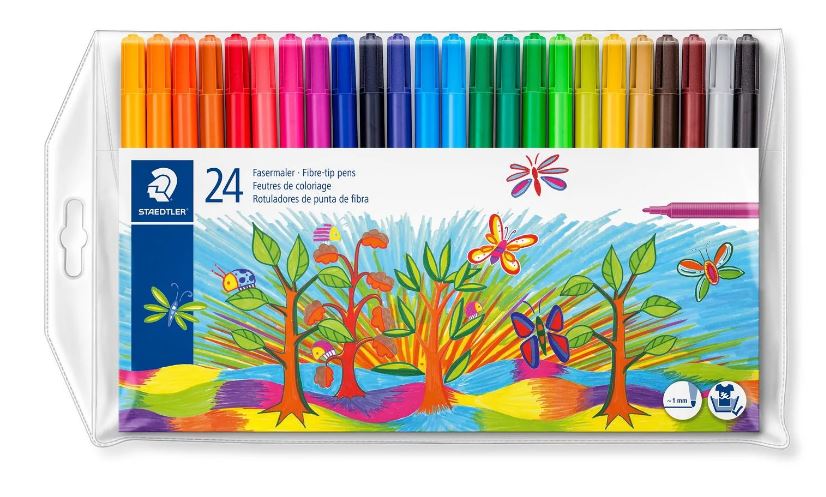 Markers Fibre Tipped Pens Staedtler 24 Pack