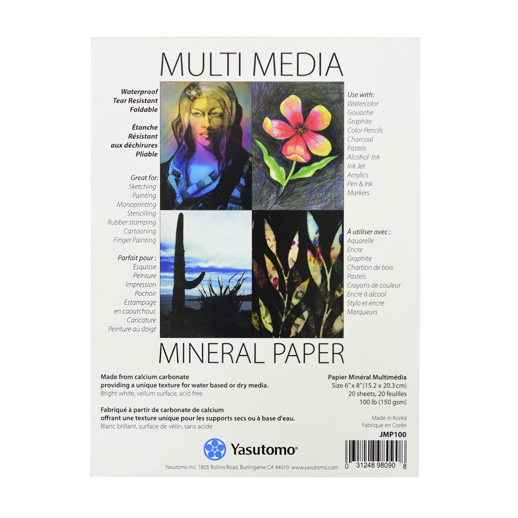 Yasutomo Mineral Paper Pad 150gsm 6" x 8" 20 Sheets