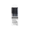 Copic Multiliner Set Black Broad 4pc **ND**