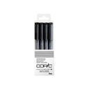 Copic Multiliner Set Black Fine 4pc **ND**
