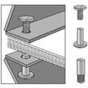 Lineco Screw Posts 3pk 870-2054