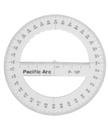Pacific Arc Protractor 360 degrees Acrylic 12"