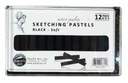 Pacific Arc Sketching Pastels Artists Quality 12pc Black Soft