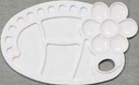Palette Richeson Plastic Oval with Flower 21 Well 8.25"x13.5"