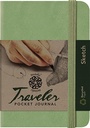 Pentalic Traveler Pocket Journal 6"x4" Olive Green Sketch