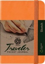 Pentalic Traveler Pocket Journal 6"x4" Orange Sketch