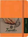 Pentalic Traveler Pocket Journal 8"x6" Orange Sketch