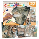 Royal & Langnickel Coloured Pencil by Numbers Wildlife Box Set