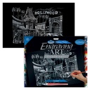 Royal & Langnickel Engraving Art Famous Places Silver Hollywood