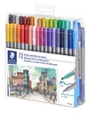 Staedtler Markers Fibre-Tip Double Ended Set of 72
