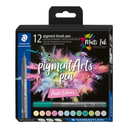 Staedtler Pigment Arts Brush Pen Set 12 Pastel Colours **ND**