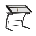 Studio Designs TriFlex Drawing Table Charcoal/Clear Glass
