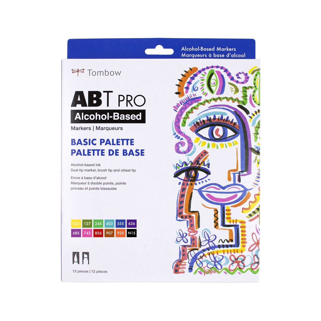 DISC_Tombow ABT Pro Alcohol Marker Set Basic Palette  **ND**
