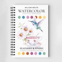 Willow Wolfe Watercolour Painting Workbook - Feathers & Finery **ND**