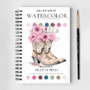 Willow Wolfe Watercolour Painting Workbook - Pretty Pots **ND** 