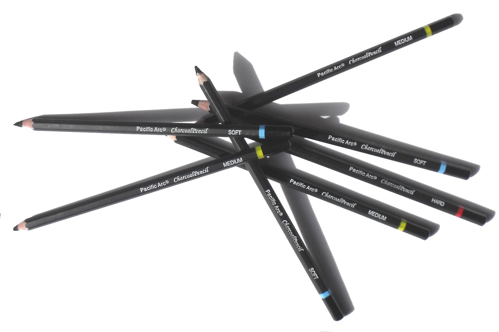 Pacific Arc Charcoal Pencil Set 6 Hard/Medium/Soft  **T**