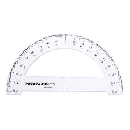 Pacific Arc Protractor 180 degrees Acrylic 8"