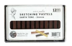 Pacific Arc Sketching Pastels Artists Quality 12pc Earth Tone Sienna