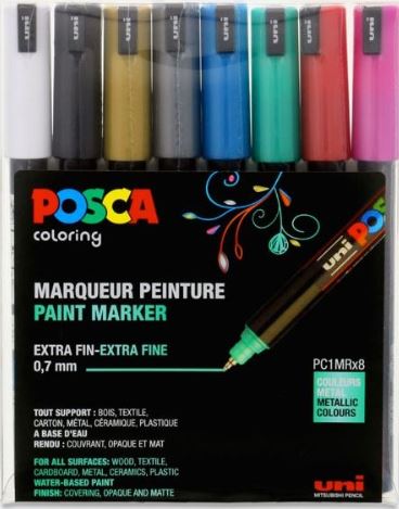 Posca PC-1MR Set of 8 Metallic Colours **ND**