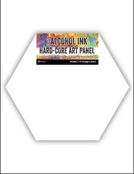 Ranger Tim Holtz Alcohol Ink Hexigon Hard-Core Art Panel 4"x4" 3pk **ND**