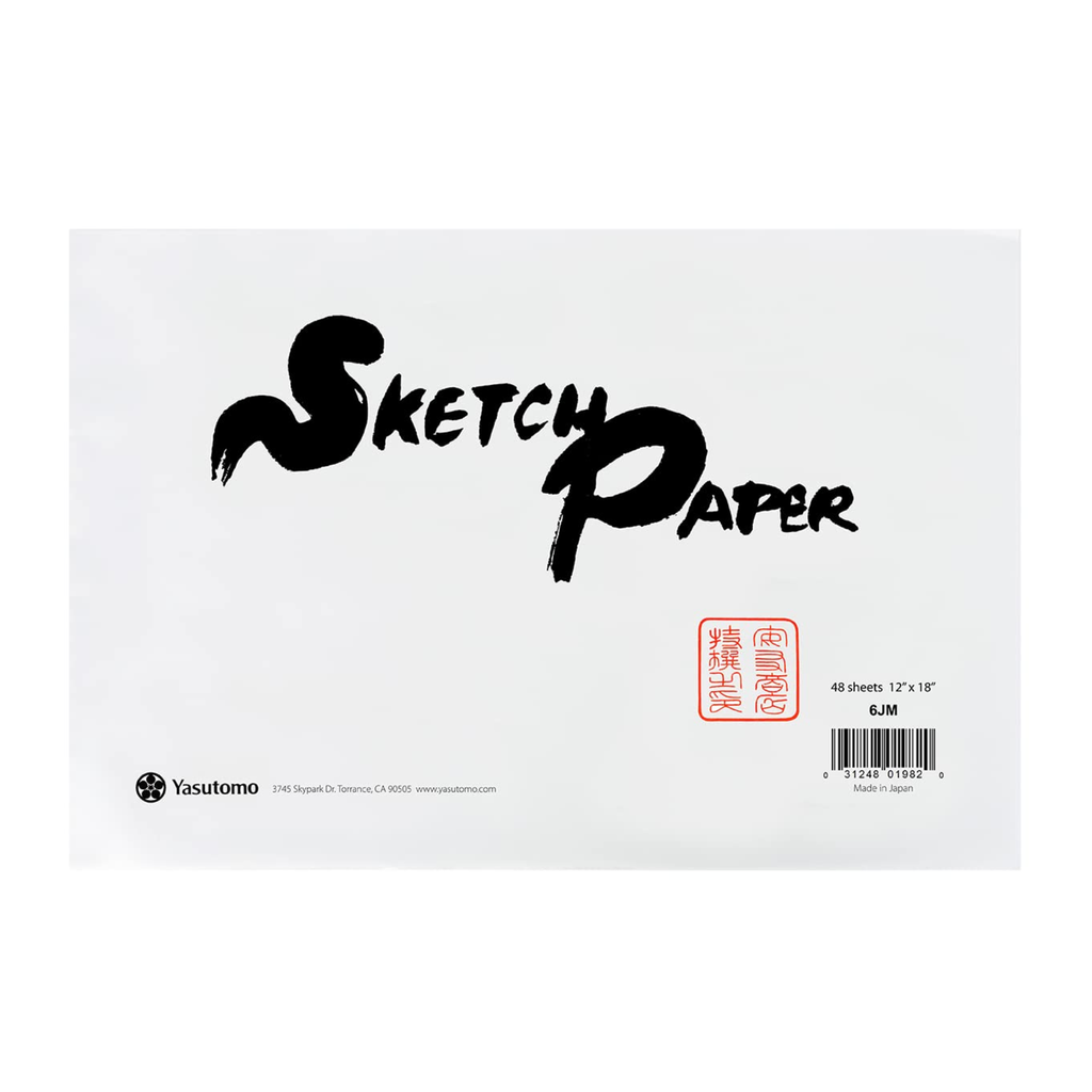 Yasutomo Rice Paper Sketch Pad 12 1/8" x 18 1/8" (50 Sheets)