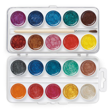 Richeson Watercolour Semi Moist Pearlescent Set of 20