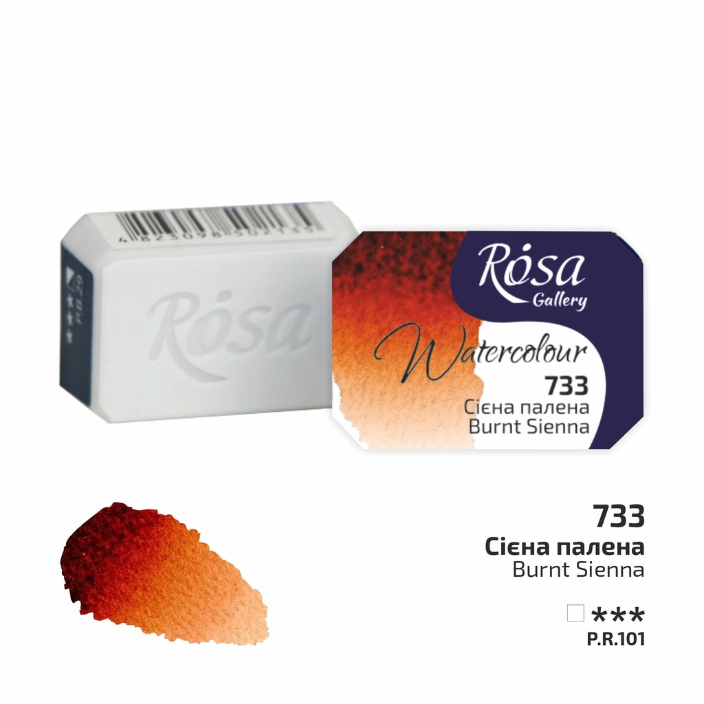 Rosa Gallery Artists Watercolour Pans Burnt Sienna