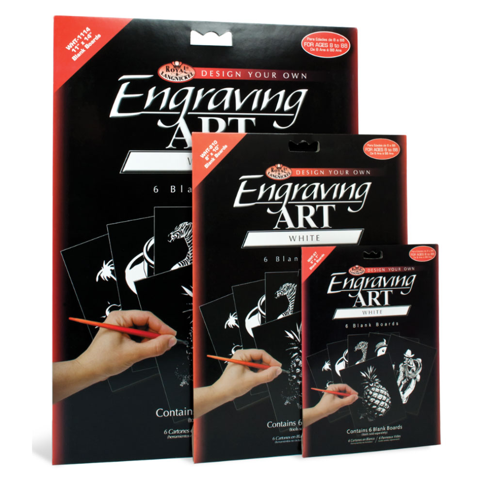 Royal & Langnickel Engraving Art Blank Boards 5"x7" (6 pc) WHITE