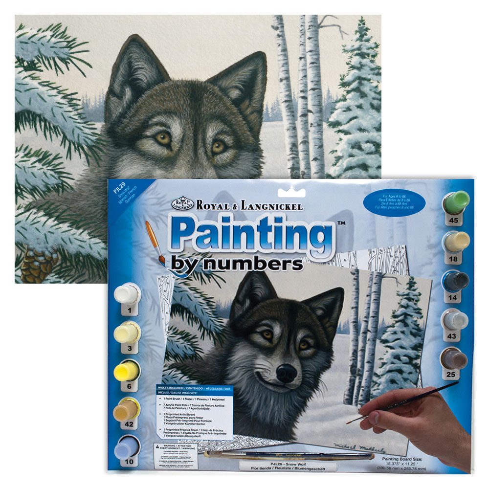 Royal & Langnickel Paint by Numbers Snow Wolf