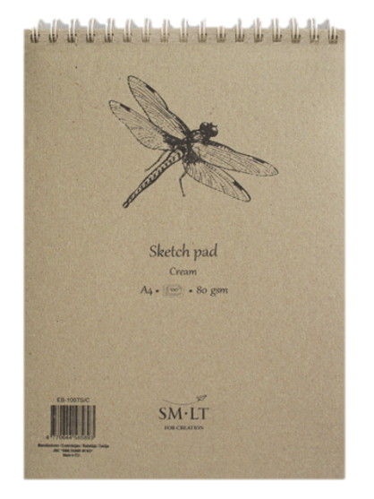 SM.LT authenticpad Coil Sketch Cream A4 80gsm 100shts **ND**
