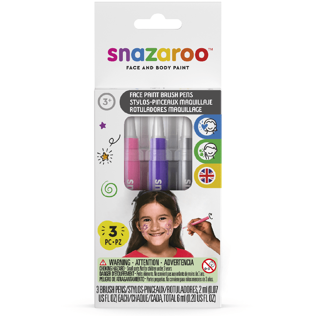 Snazaroo Classic Face Paint Brush Pen Set FANTASY