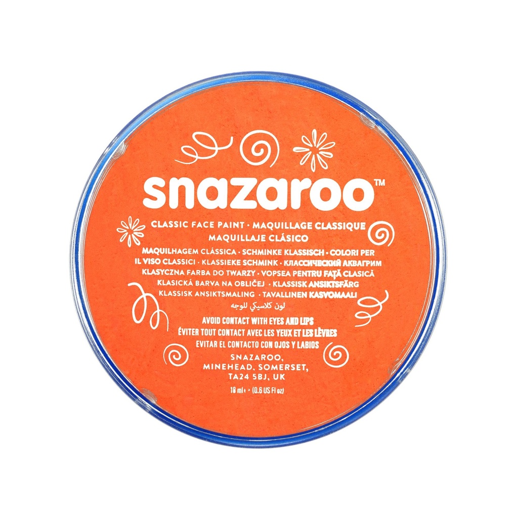 Snazaroo Classic Face Paint Clam Shell Package ORANGE