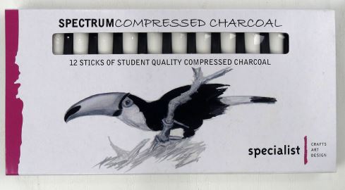 Spectrum Compressed Charcoal 12pk White