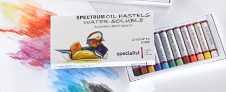 Spectrum Oil Pastels Water-Soluble set of 12 Black