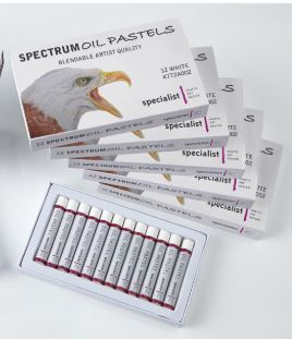 Spectrum Student Oil Pastels 12 White